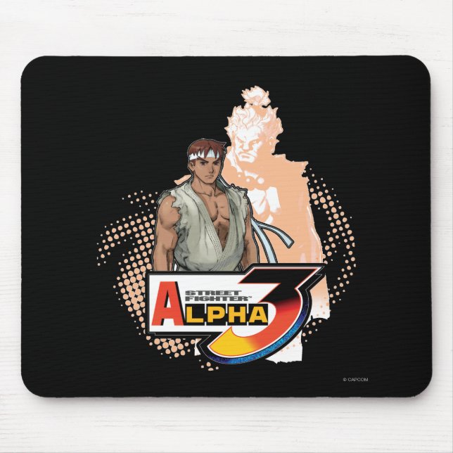 Street Fighter Alpha 3 Ryu & Akuma Mouse Pad (Front)
