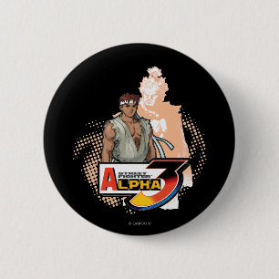 Street Fighter Alpha 3 Ryu & Akuma Pinback Button
