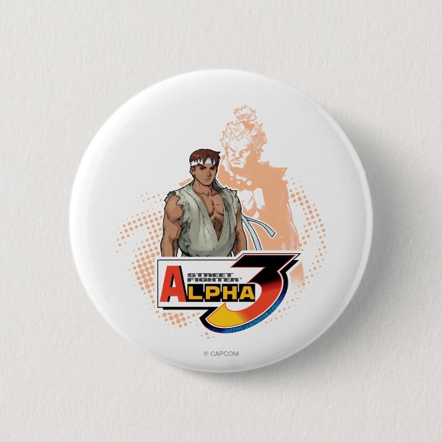 Street Fighter Alpha 3 Ryu & Akuma Pinback Button (Front)