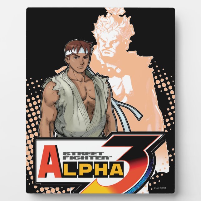 Street Fighter Alpha 3 Ryu & Akuma Plaque (Front)