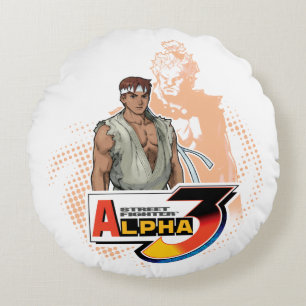 Street Fighter Alpha 3 Ryu & Akuma Round Pillow