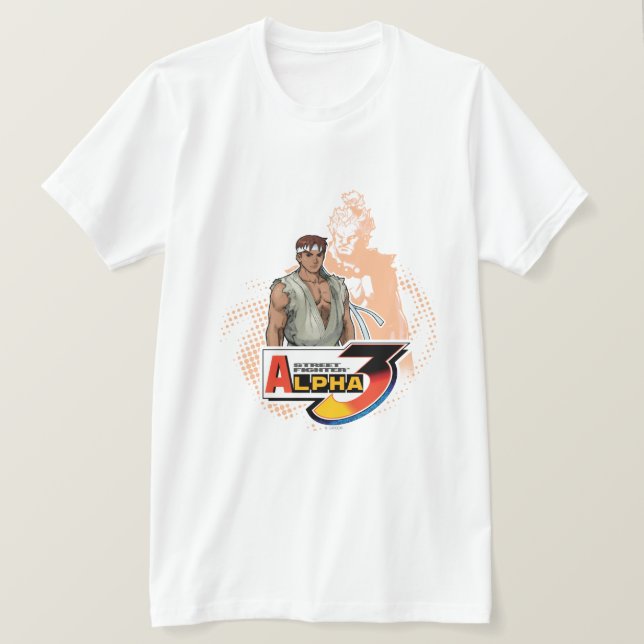 Street Fighter Alpha 3 Ryu & Akuma T-Shirt (Design Front)
