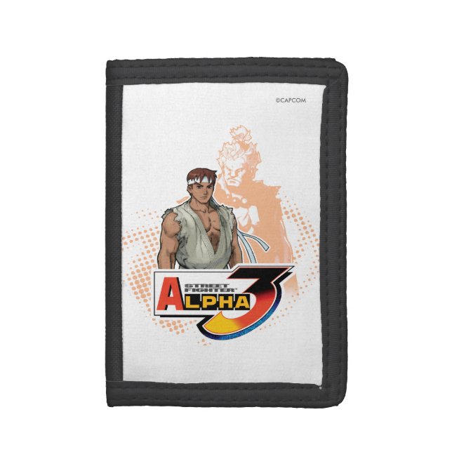 Street Fighter Alpha 3 Ryu & Akuma Trifold Wallet (Front Vertical)