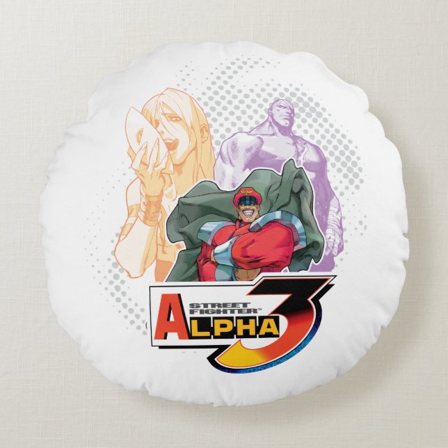 Street Fighter Alpha 3 Shadowloo 2 Round Pillow (Front)