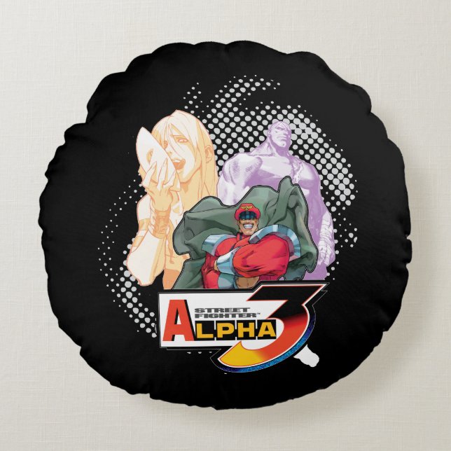 Street Fighter Alpha 3 Shadowloo 3 Round Pillow (Front)