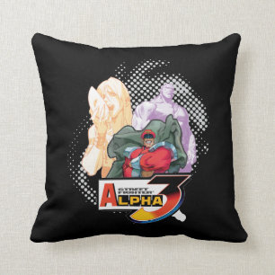 Street Fighter Alpha 3 Shadowloo 3 Throw Pillow