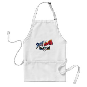 Street Fighter Alpha Logo Adult Apron