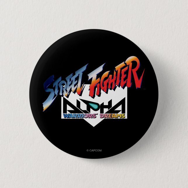 Street Fighter Alpha Logo Button (Front)