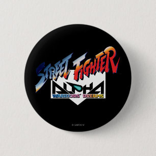 Street Fighter Alpha Logo Button