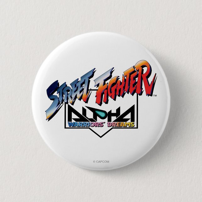 Street Fighter Alpha Logo Button (Front)