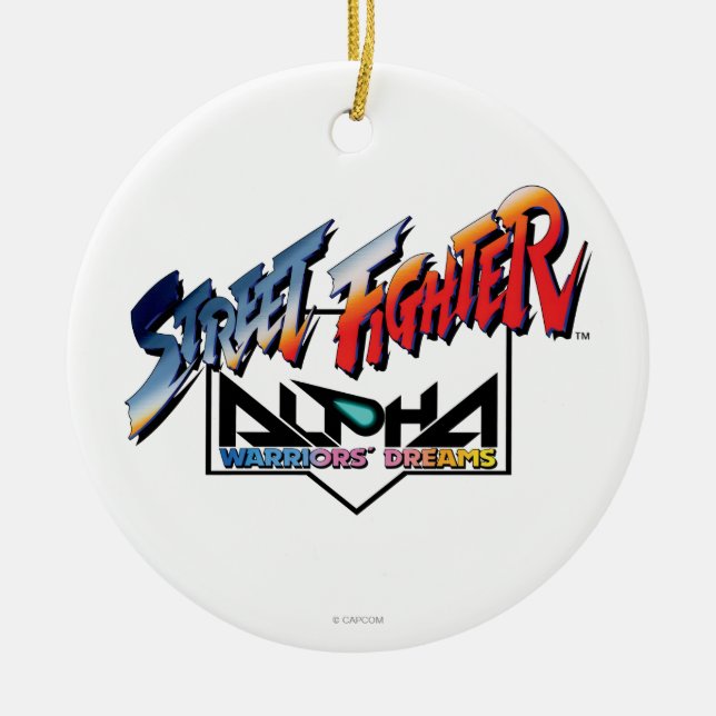 Street Fighter Alpha Logo Ceramic Ornament (Front)