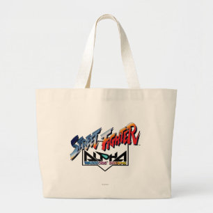Street Fighter Alpha Logo Large Tote Bag