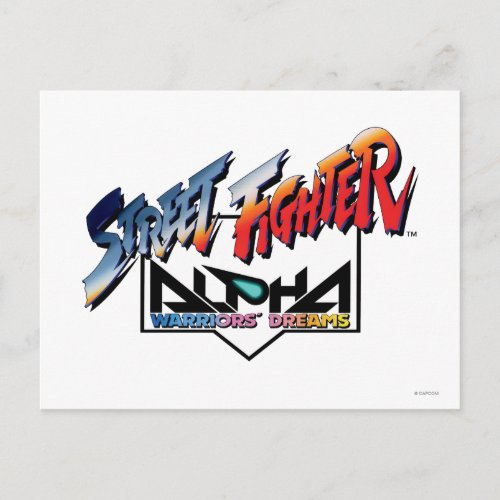 Street Fighter Alpha Logo Postcard