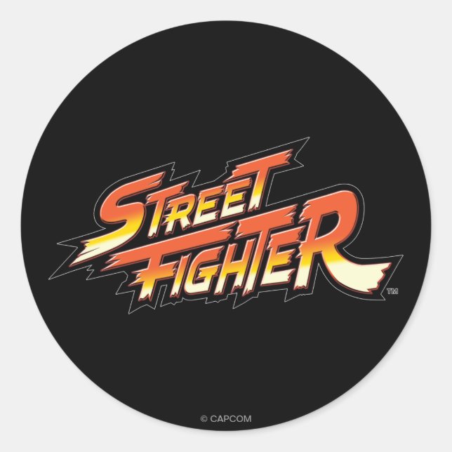 Street Fighter Brand Logo Classic Round Sticker (Front)