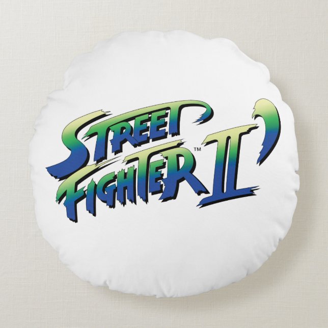 Street Fighter II' Logo 2 Round Pillow (Front)