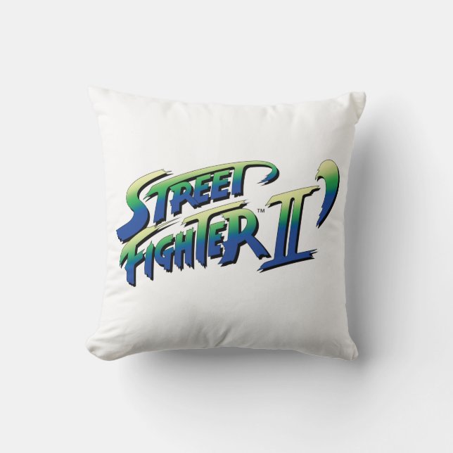 Street Fighter II' Logo 2 Throw Pillow (Front)