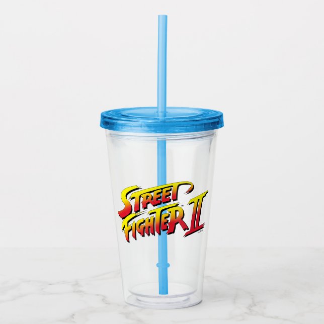 Street Fighter II Logo Acrylic Tumbler (Front)
