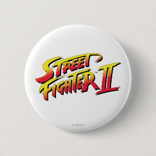 Street Fighter II Logo Button