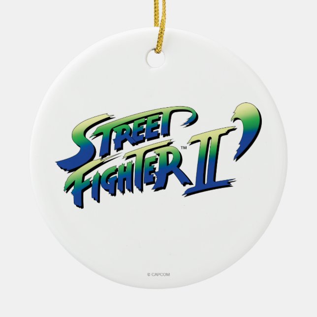 Street Fighter II' Logo Ceramic Ornament (Front)
