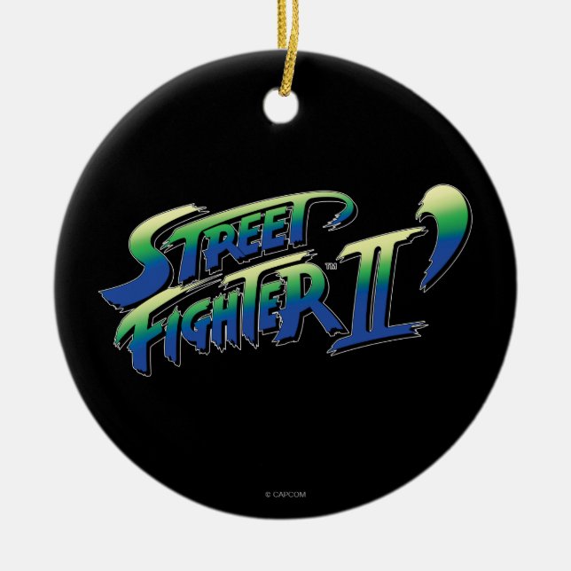 Street Fighter II' Logo Ceramic Ornament (Front)