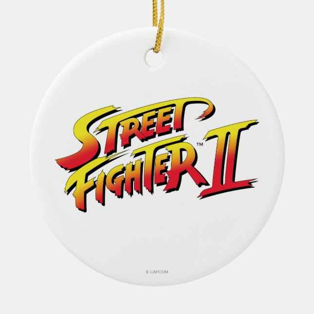 Street Fighter II Logo Ceramic Ornament (Front)