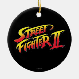 Street Fighter II Logo Ceramic Ornament