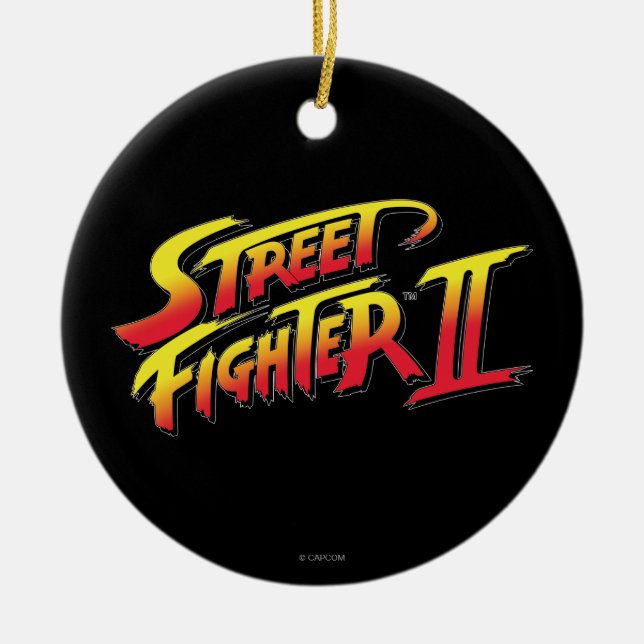Street Fighter II Logo Ceramic Ornament (Front)
