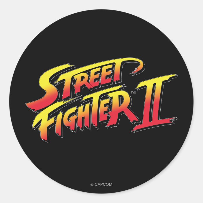 Street Fighter II Logo Classic Round Sticker | Zazzle.com