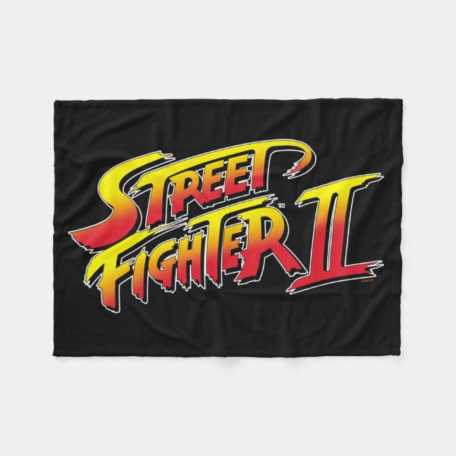Street Fighter II Logo Fleece Blanket (Front (Horizontal))