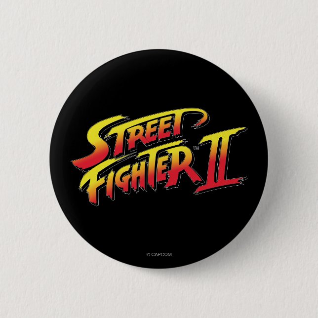 Street Fighter II Logo Pinback Button (Front)