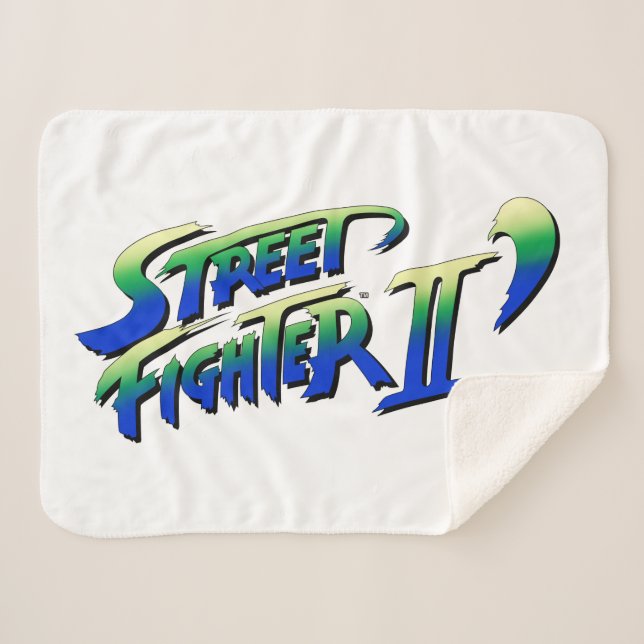 Street Fighter II' Logo Sherpa Blanket (Front (Horizontal))