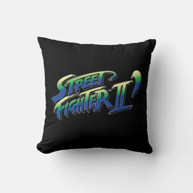 Street Fighter II' Logo Throw Pillow (Front)