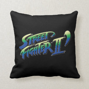 Street Fighter II' Logo Throw Pillow