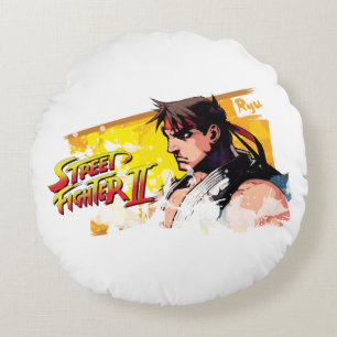 Street Fighter II Ryu 2 Round Pillow
