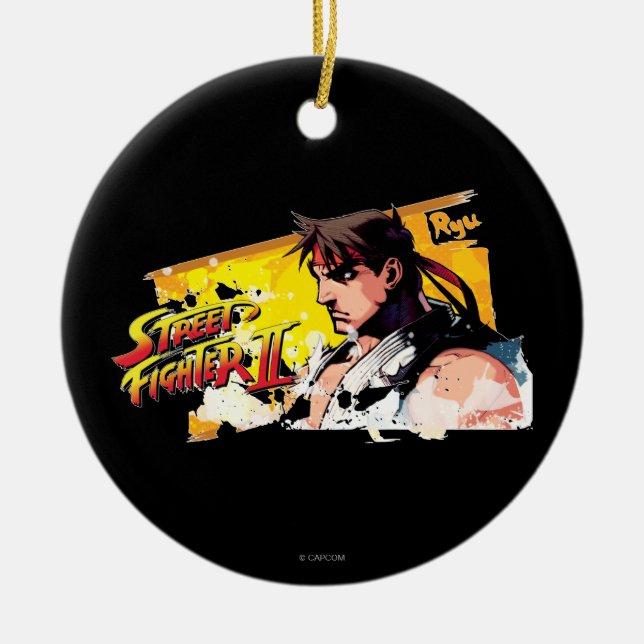Street Fighter II Ryu Ceramic Ornament (Front)