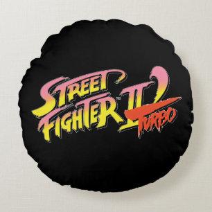 Street Fighter II Turbo 2 Round Pillow