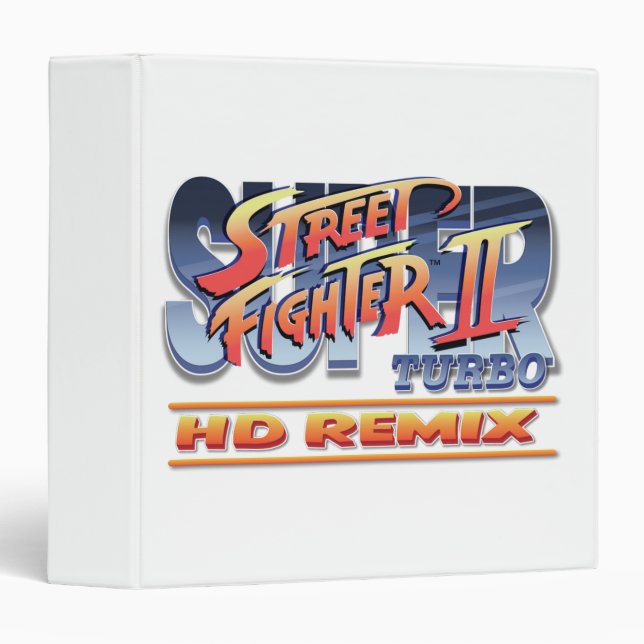 Street Fighter II Turbo HD Remix Logo 3 Ring Binder (Front/Spine)
