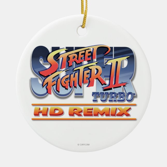 Street Fighter II Turbo HD Remix Logo Ceramic Ornament (Front)
