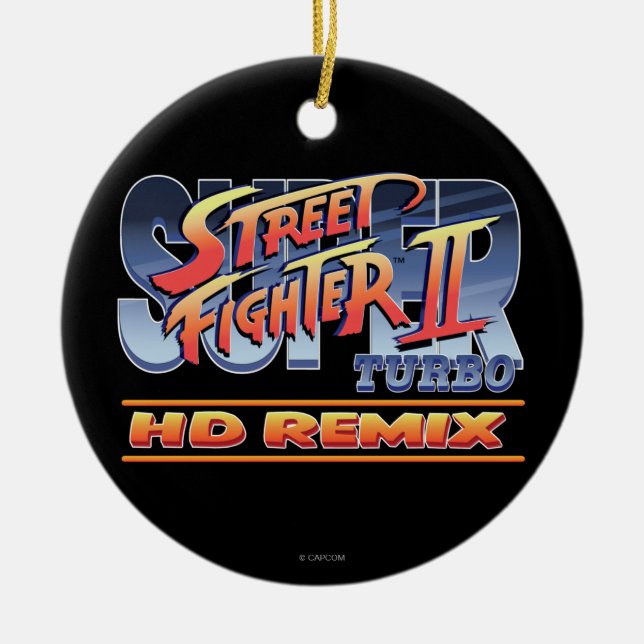 Street Fighter II Turbo HD Remix Logo Ceramic Ornament (Front)