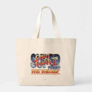 Street Fighter II Turbo HD Remix Logo Large Tote Bag