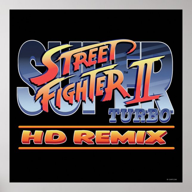 Street Fighter II Turbo HD Remix Logo Poster (Front)