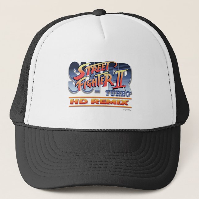 Street Fighter II Turbo HD Remix Logo Trucker Hat (Front)