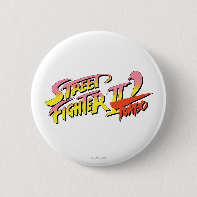 Street Fighter II Turbo Pinback Button (Front)