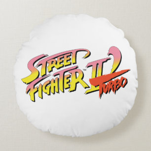 Street Fighter II Turbo Round Pillow