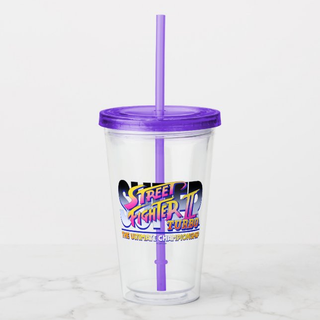 Street Fighter II Turbo UC Logo Acrylic Tumbler (Front)