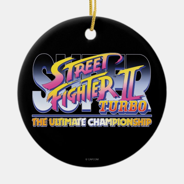 Street Fighter II Turbo UC Logo Ceramic Ornament (Front)