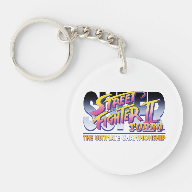 Street Fighter II Turbo UC Logo Keychain (Front)
