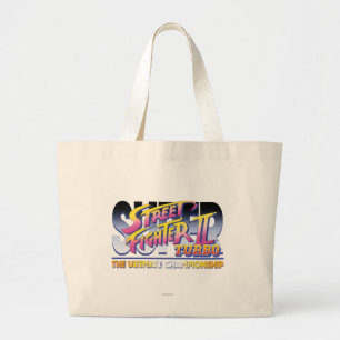 Street Fighter II Turbo UC Logo Large Tote Bag