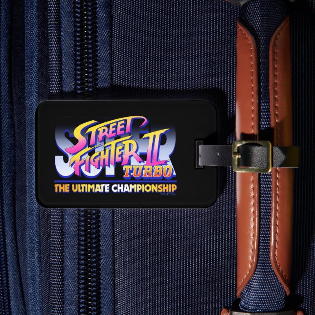 Street Fighter II Turbo UC Logo Luggage Tag (Front Insitu 4)