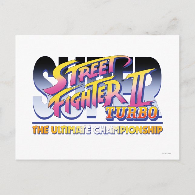 Street Fighter II Turbo UC Logo Postcard (Front)